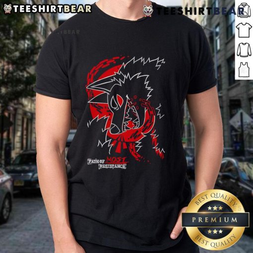 Premium Path Of Most Resistance T-Shirt featuring a bold graphic design, perfect for casual wear and making a statement.