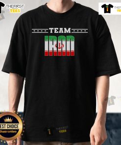 Premium Patriotic Iranian Flag Team Iran T-Shirt featuring vibrant colors and bold design for sports fans and supporters.