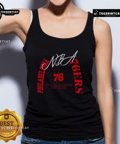 Premium Philadelphia 76ers Team Spirit Tank Top featuring vibrant team colors and logo, perfect for game day wear.