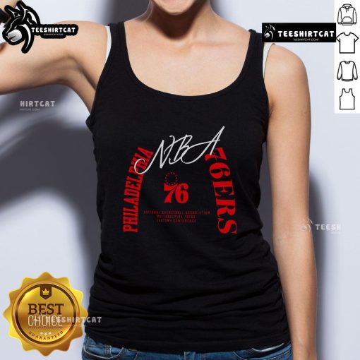 Premium Philadelphia 76ers Team Spirit Tank Top featuring vibrant team colors and logo, perfect for game day wear.