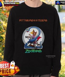 Premium Pittsburgh Steelers Zootopia 2 Sweatshirt featuring vibrant graphics and soft fabric, perfect for fans.