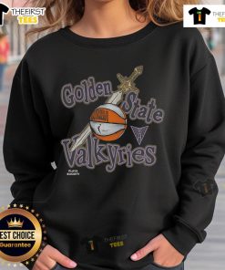 Alt Text: Premium Playa Society Golden State Valkyries sketch sweatshirt featuring a stylish design and vibrant colors.