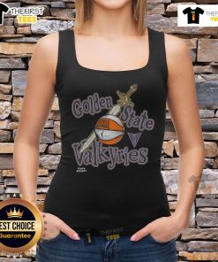 Premium Playa Society Golden State Valkyries sketch tank top featuring a stylish design and vibrant colors.