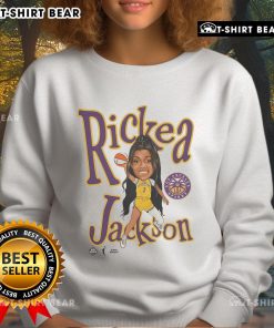 Alt Text: Premium Playa Society Rickea Jackson Sketch Sweatshirt featuring a stylish design and vibrant colors for casual wear.