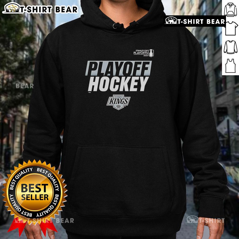 Premium Playoff Hockey Los Angeles Kings 2025 Stanley Cup Playoffs Hoodie Premium Los Angeles Kings hoodie for the 2025 Stanley Cup Playoffs, showcasing team colors and logo in a stylish design.