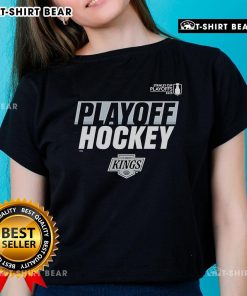 Premium Los Angeles Kings 2025 Stanley Cup Playoffs ladies tee showcasing team spirit and playoff excitement.