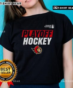 Premium Ottawa Senators Ladies Tee for the 2025 Stanley Cup Playoffs, showcasing team pride and playoff spirit.