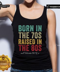 Premium raised in the 80s vintage tank top featuring a retro design and vibrant colors, perfect for nostalgic fashion lovers.