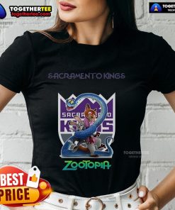 Premium Sacramento Kings Zootopia 2 Ladies Tee featuring vibrant graphics and a stylish fit for fans.