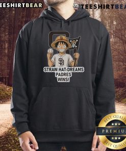 Premium San Diego Padres Monkey D. Luffy Straw Hat Dreams Wins Hoodie featuring vibrant graphics and stylish design.