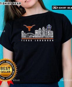 Premium Skyline Texas Longhorns name ladies tee featuring vibrant colors and stylish design for female fans.