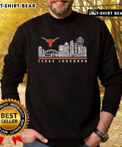 Premium Skyline Texas Longhorns name sweatshirt in vibrant colors, perfect for fans showing team spirit and style.