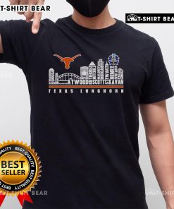 Alt Text: Premium Skyline Texas Longhorns Name T-Shirt featuring vibrant team colors and logo, perfect for fans and casual wear.