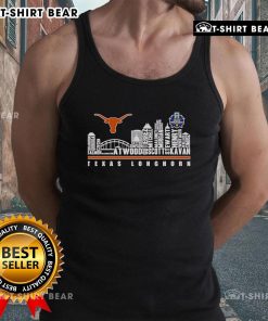 Premium Skyline Texas Longhorns name tank top showcasing vibrant team colors and stylish design for fans.