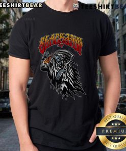 Premium Slackjaw Reaper T-Shirt featuring a bold skull design, perfect for fans of unique graphic tees.