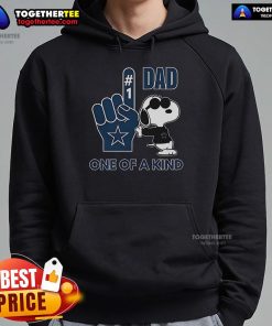 Premium Snoopy Dallas Cowboys hoodie for DAD, unique design featuring Snoopy in Cowboys gear, perfect for fans.