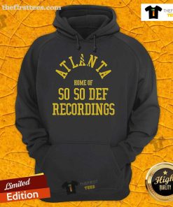Premium So So Def Home of So So Atlanta hoodie featuring vibrant graphics and comfortable design for fans.