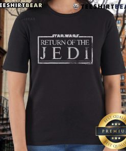 Premium Star Wars Return of the Jedi logo ladies tee featuring iconic design for stylish fans of the franchise.