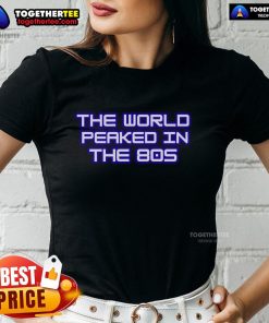 Premium 80s ladies tee featuring a stylish graphic design celebrating peak fashion trends of the decade.