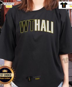 Premium Tyrese Haliburton Indiana Pacers Wthali Text Ladies Tee showcasing stylish design and team spirit for fans.