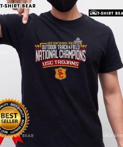 Alt Text: Premium USC Trojans Men's Outdoor Track and Field National Champs 2025 T-Shirt showcasing team spirit and athletic pride.