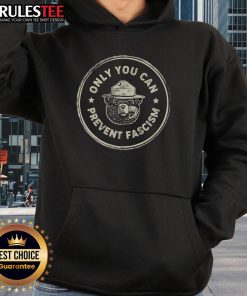 Alt Text: Premium Vintage Resist Hoodie featuring Only You Can Prevent Fascism design in bold, eye-catching typography.