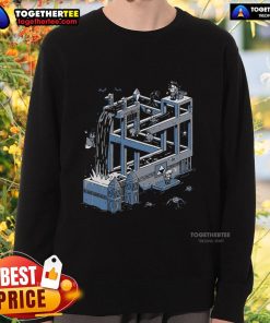 Cozy Premium Water Temple Woes Sweatshirt featuring a unique design, perfect for casual wear and water-themed enthusiasts.