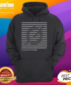 Premium Wow hoodie featuring a unique design of a 420-digit prime number, perfect for math enthusiasts and fashion lovers.