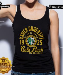Alt Text: Premium Xavier University of Louisiana Gold Rush tank top from 1925, showcasing vintage style and New Orleans heritage.
