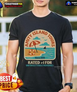 Pretty Amity Island Tours T-Shirt featuring a vibrant design inspired by the iconic beach destination.