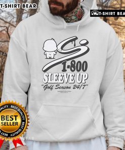 Alt Text: Stylish Pretty Birdeaux Sleeve Up Golf Season Storyi Collab Hoodie, perfect for golf enthusiasts and casual wear.
