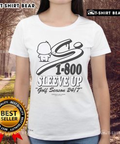 Alt Text: Stylish ladies' tee featuring pretty Birdeaux sleeve design, perfect for golf season from Storyi collaboration.
