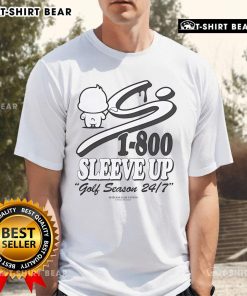 Alt Text: Pretty Birdeaux Sleeve Up Golf Season Storyi Collab T-Shirt featuring stylish design perfect for golf enthusiasts.