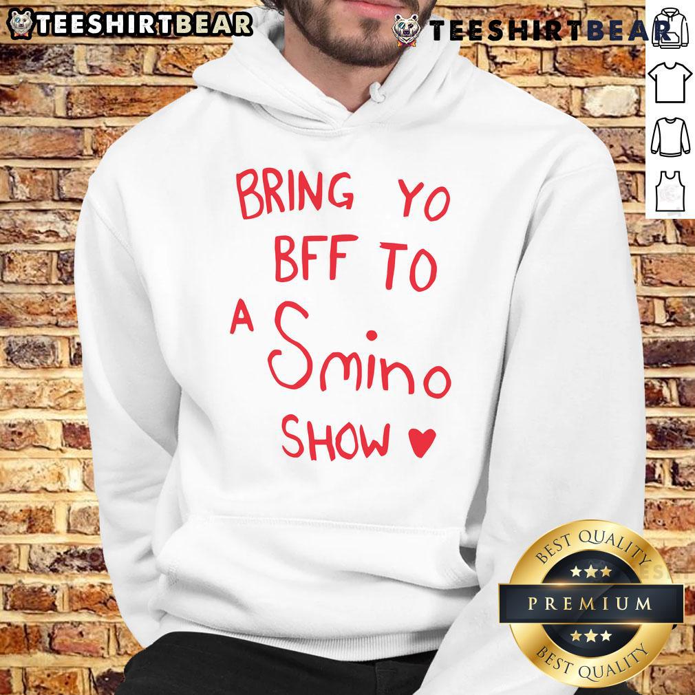 Pretty Bring Yo Bff To A Smino Show Hoodie Stylish hoodie featuring 'Bring Yo BFF To A Smino Show' design, perfect for concert fans and streetwear enthusiasts.
