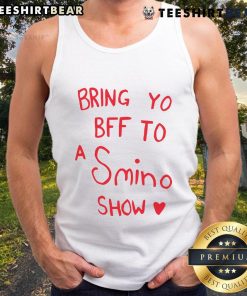 Alt Text: Pretty Bring Yo BFF to a Smino Show tank top design featuring vibrant colors and fun graphics for concert lovers.
