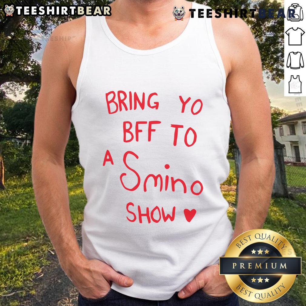 Pretty Bring Yo Bff To A Smino Show Tank Top Alt Text: Pretty Bring Yo BFF to a Smino Show tank top design featuring vibrant colors and fun graphics for concert lovers.