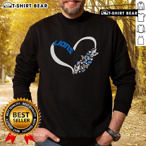 Pretty butterflies in my stomach Detroit Lions NFL sweatshirt, showcasing team spirit and unique design for fans.