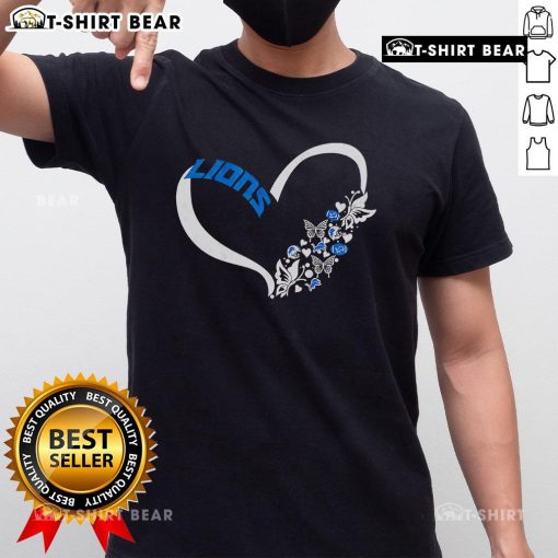 Pretty Butterflies in My Stomach Detroit Lions NFL T-Shirt featuring vibrant graphics and a comfortable fit for fans.