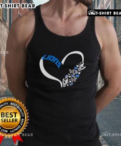 Pretty butterflies in my stomach Detroit Lions NFL tank top showcasing love for football and team spirit.