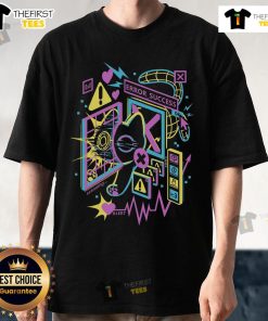 Pretty Cat Scan Error Success Heart Scan T-Shirt featuring a playful cat graphic and vibrant colors, perfect for cat lovers.