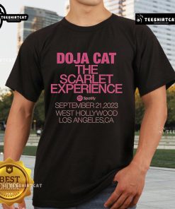 Alt Text: Pretty Doja Cat The Scarlet Experience September T-Shirt featuring vibrant graphics and stylish design.