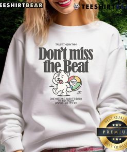 Pretty Don't Miss The Beat Trust The Rhythm Sweatshirt in vibrant colors, perfect for music lovers and casual wear.