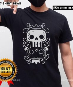 Alt Text: Pretty Dos Calaveras Skull T-Shirt featuring vibrant skull designs, perfect for Day of the Dead celebrations.