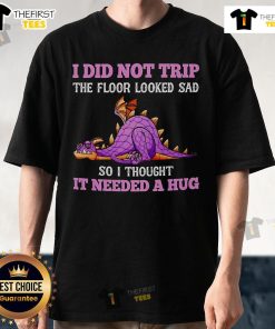 Pretty dragon t-shirt design featuring a whimsical dragon hugging a sad floor, perfect for dragon lovers and unique gifts.