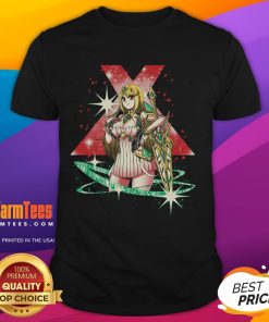 Pretty Energy Charger Xenoblade Mythra T-Shirt featuring vibrant artwork of Mythra from the popular game Xenoblade Chronicles.