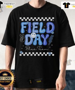 Blue Team Color Game Competition T-Shirt for Field Day Trip, showcasing vibrant design and team spirit.