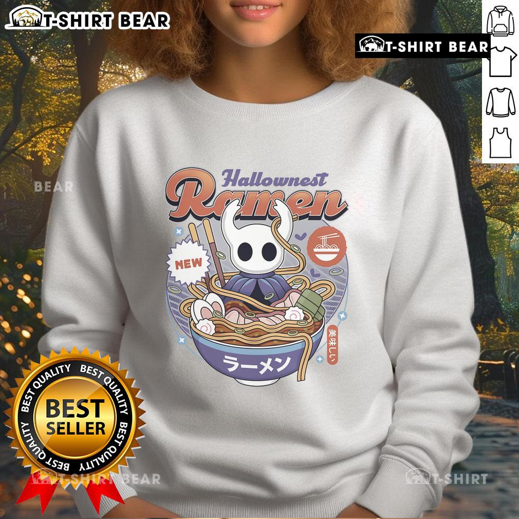 Pretty Hollow Knight Hallownest Ramen Vintage Sweatshirt Vintage sweatshirt featuring Pretty Hollow Knight Hallownest ramen design, perfect for gamers and fans of the indie game.