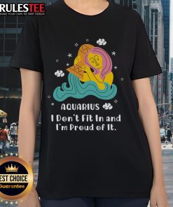 Pretty I Don't Fit In and I'm Proud Ladies Tee in vibrant colors, showcasing a stylish and confident women's shirt design.