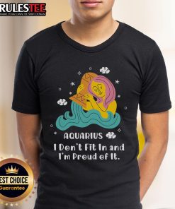 Alt Text: Pretty I Don't Fit In and I'm Proud T-Shirt showcasing a vibrant design on a model, celebrating individuality and confidence.
