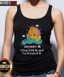 Pretty I Don't Fit In and I'm Proud tank top displayed on a mannequin, showcasing a bold and empowering design.
